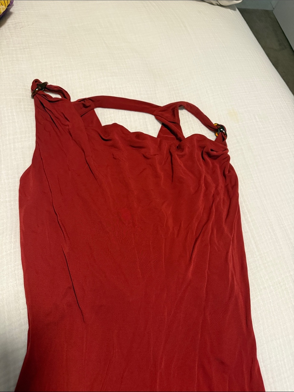 Yigal Azrouel Red Sleeveless Maxi Dress with Drape Back - Picture 5 of 5